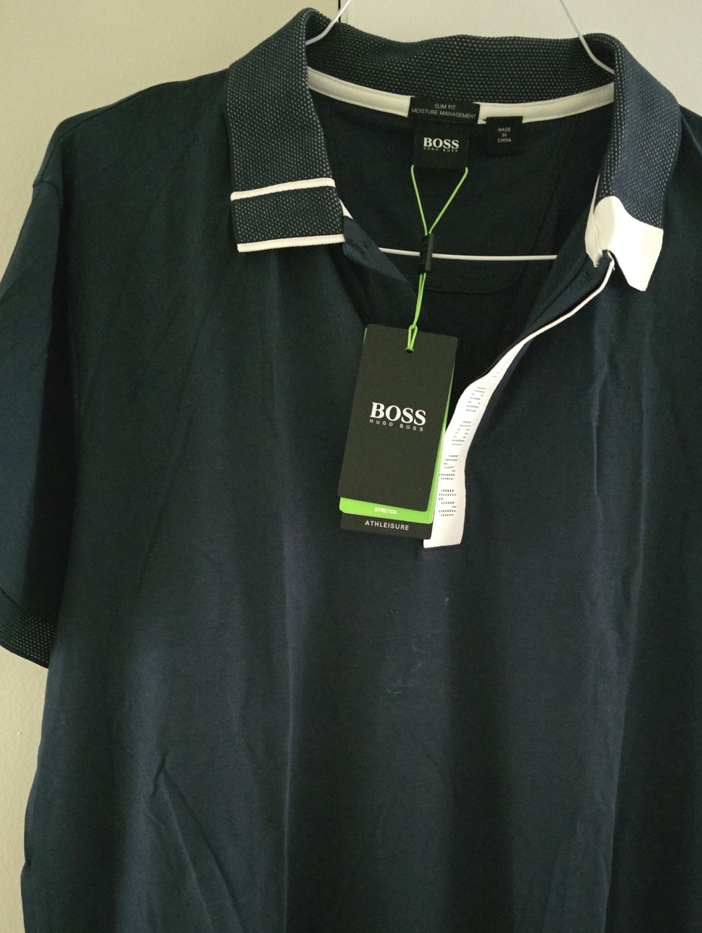 BOSS Navy Polo with Contrasting Trim